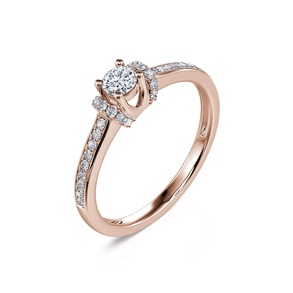 Anillo de compromiso en oro blanco