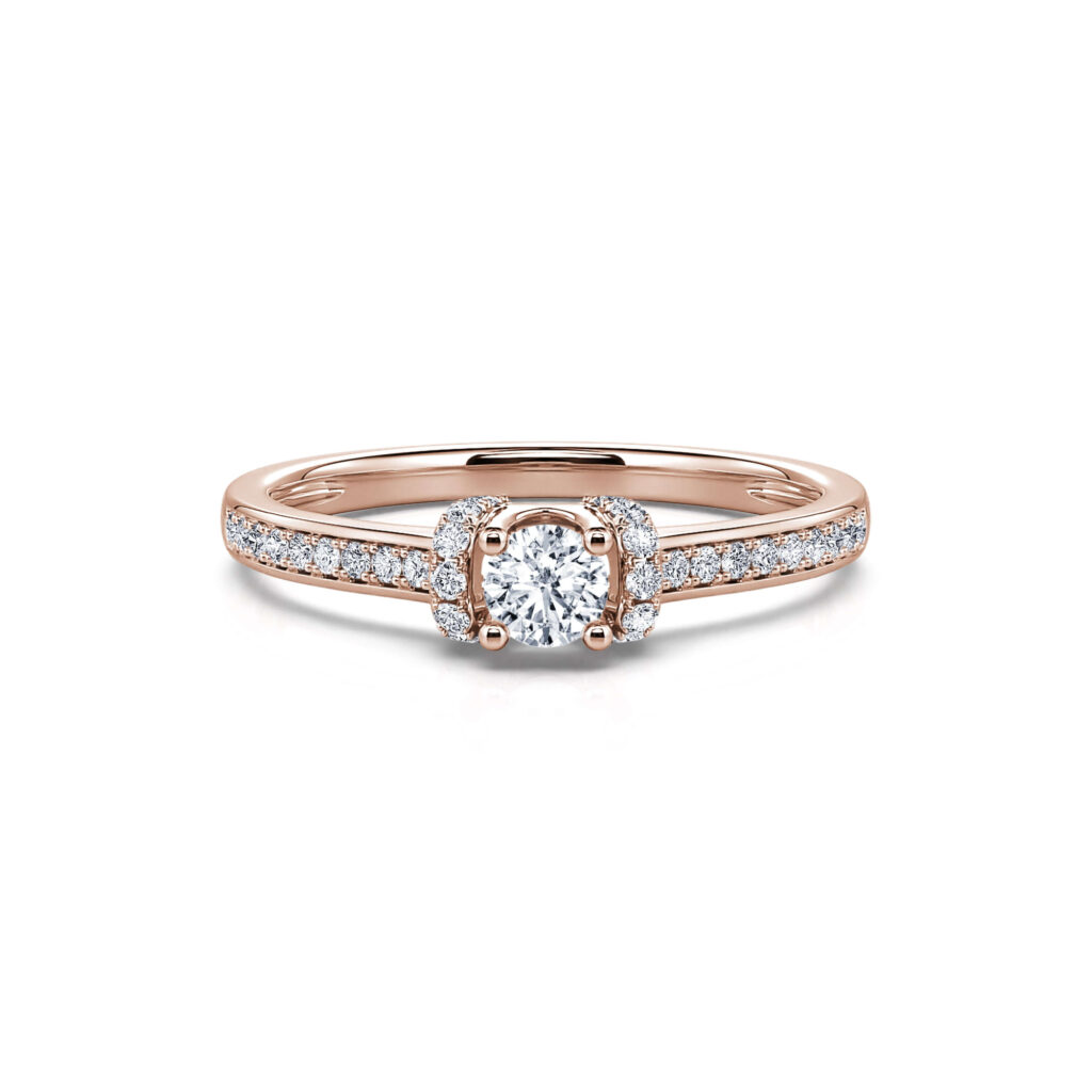 Anillo de compromiso en oro blanco